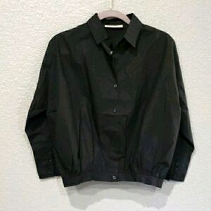 Womens black shirt jacket dolman sleeves size medium